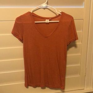 Orange v-neck
